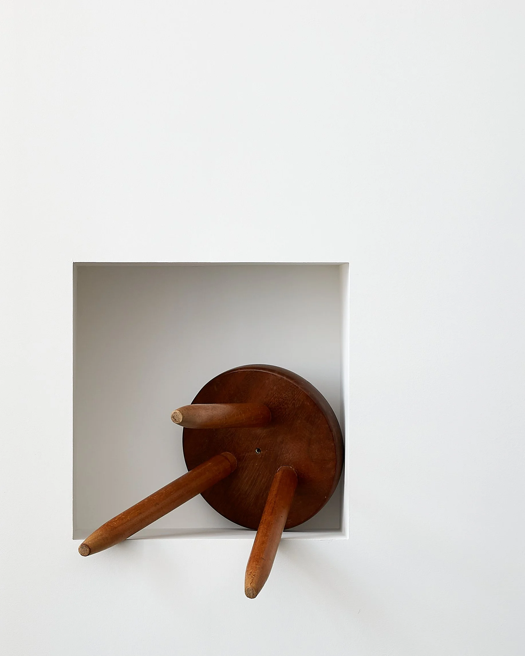 Charlotte Perriand High Berger Stool in Mahogany — FORM Atelier